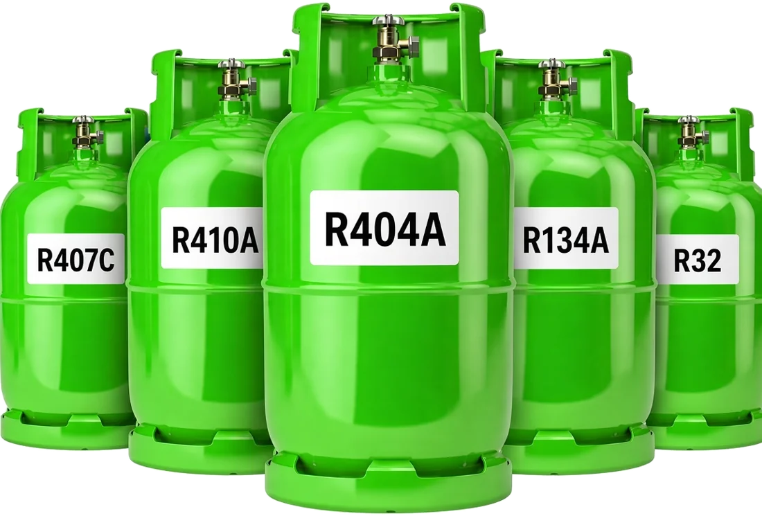BAUERTECO refrigerant cylinders R407C, R410A, R404A, R134A and R32